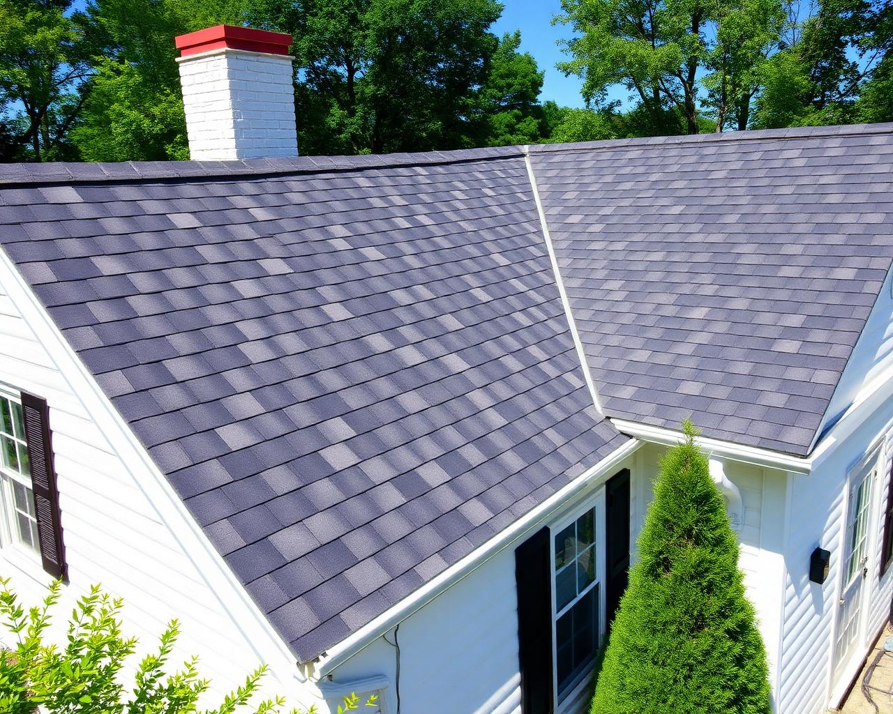 Architectural asphalt shingle roof